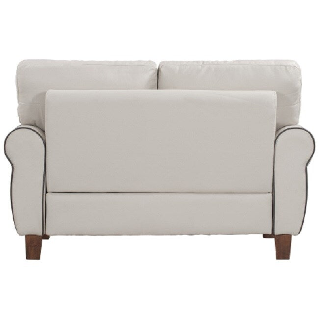 Mid-Century Loveseat Classic Upholstered Couch with Rolled Arm for Home or Office (loveseat)