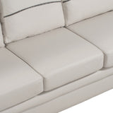 Mid-Century Loveseat Classic Upholstered Couch with Rolled Arm for Home or Office (loveseat)