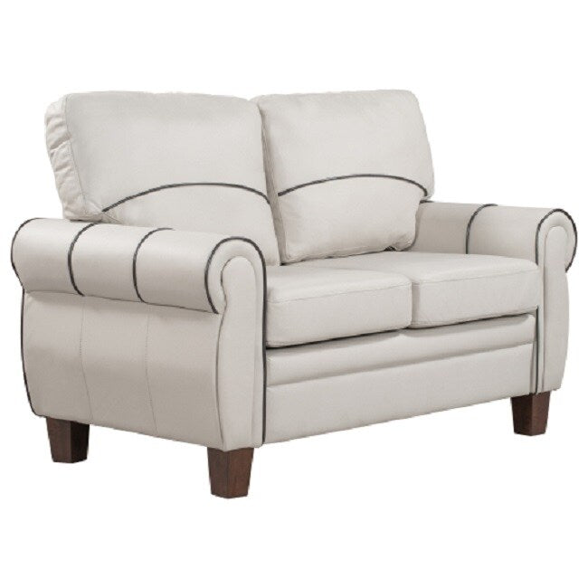 Mid-Century Loveseat Classic Upholstered Couch with Rolled Arm for Home or Office (loveseat)