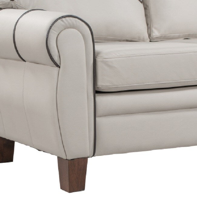 Mid-Century Loveseat Classic Upholstered Couch with Rolled Arm for Home or Office (loveseat)