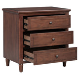 Mid-Century Modern 3-Drawer Dresser Nightstand Storage Wood Cabinet,Multi-scene Use
