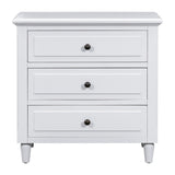 Mid-Century Modern 3-Drawer Dresser Nightstand Storage Wood Cabinet,Multi-scene Use