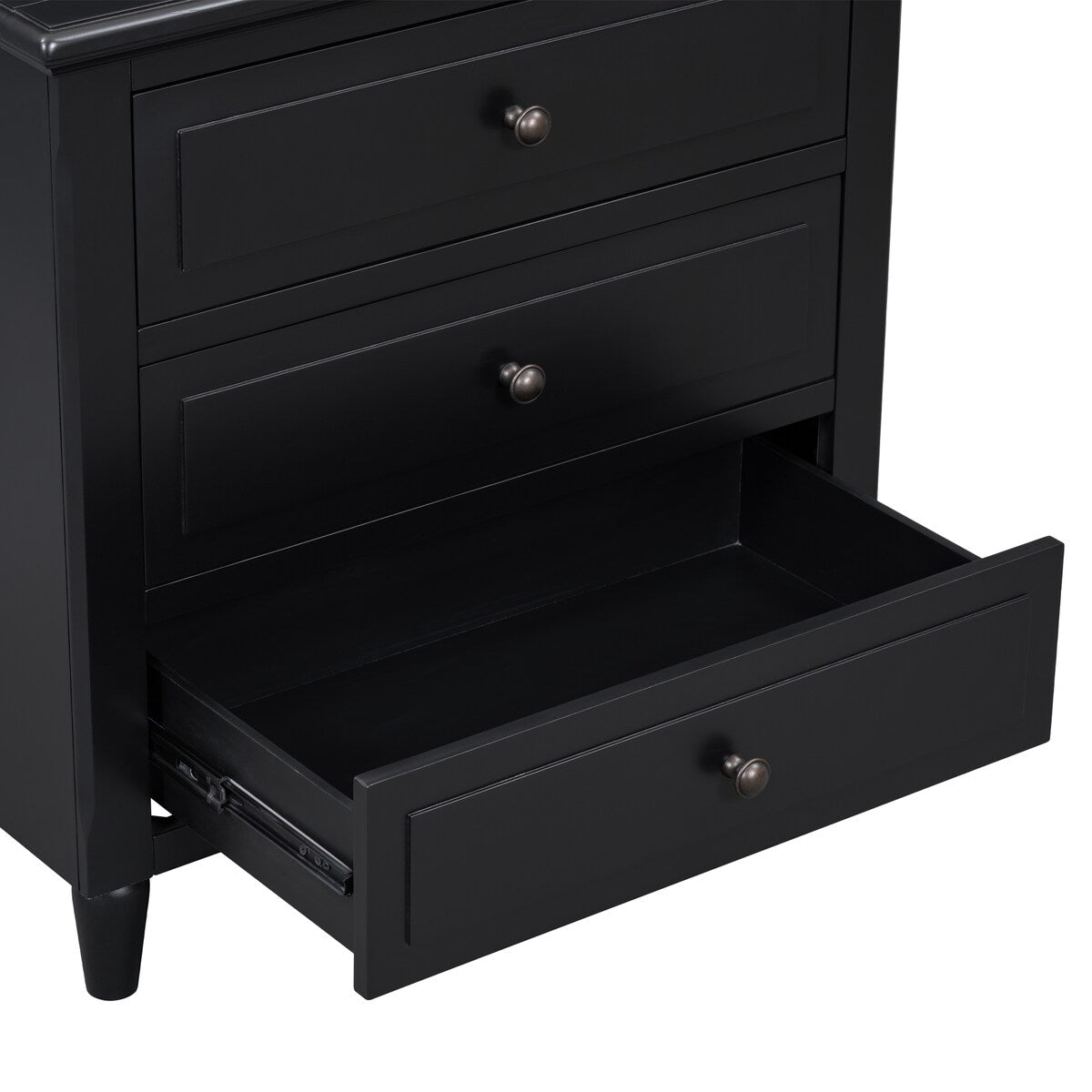 Mid-Century Modern 3-Drawer Dresser Nightstand Storage Wood Cabinet,Multi-scene Use