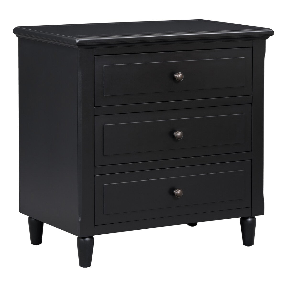 Mid-Century Modern 3-Drawer Dresser Nightstand Storage Wood Cabinet,Multi-scene Use