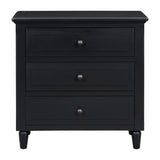Mid-Century Modern 3-Drawer Dresser Nightstand Storage Wood Cabinet,Multi-scene Use