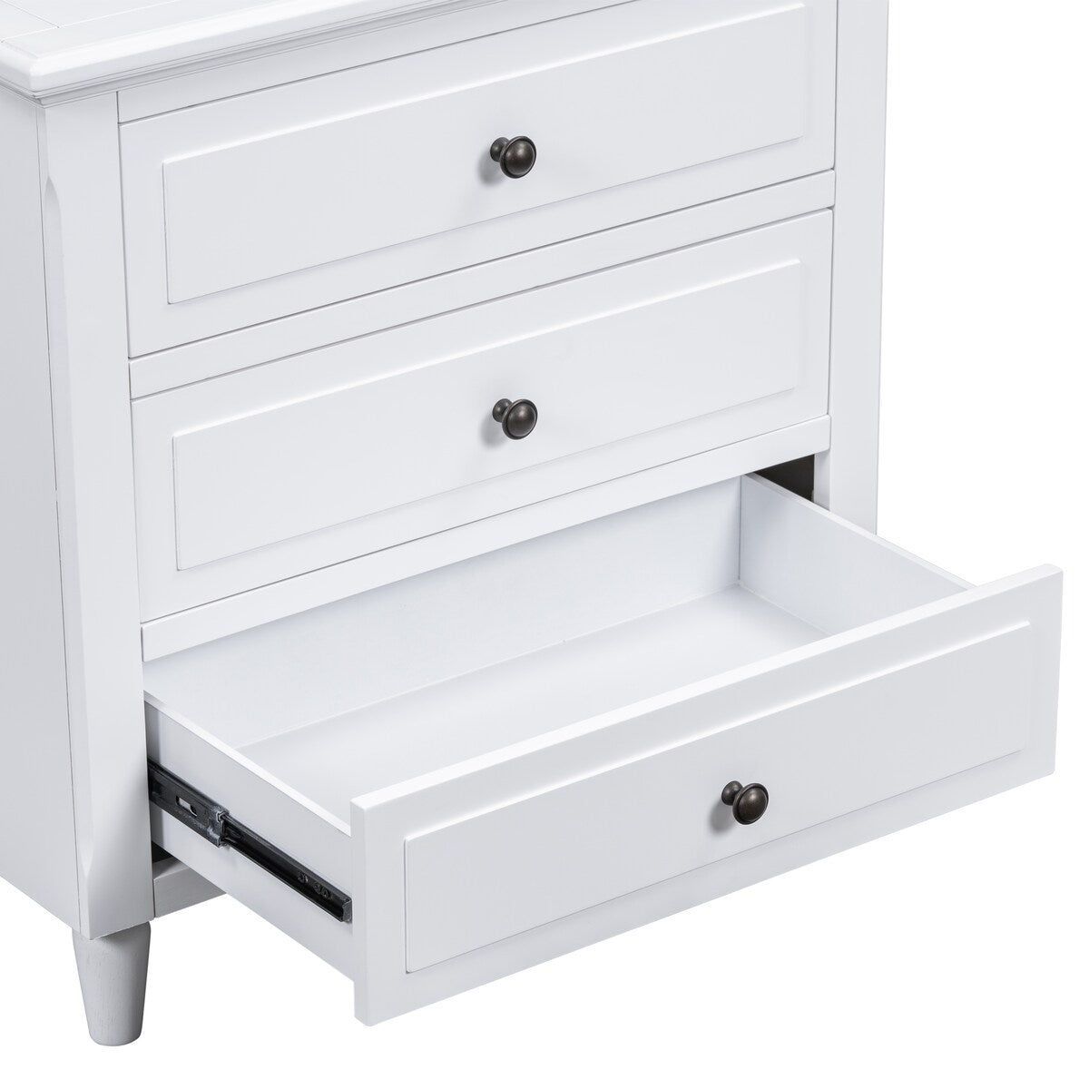 Mid-Century Modern 3-Drawer Dresser Nightstand Storage Wood Cabinet,Multi-scene Use