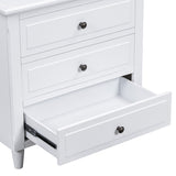 Mid-Century Modern 3-Drawer Dresser Nightstand Storage Wood Cabinet,Multi-scene Use