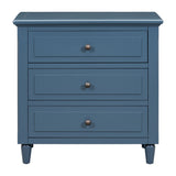 Mid-Century Modern 3-Drawer Dresser Nightstand Storage Wood Cabinet,Multi-scene Use