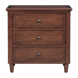 Mid-Century Modern 3-Drawer Dresser Nightstand Storage Wood Cabinet,Multi-scene Use
