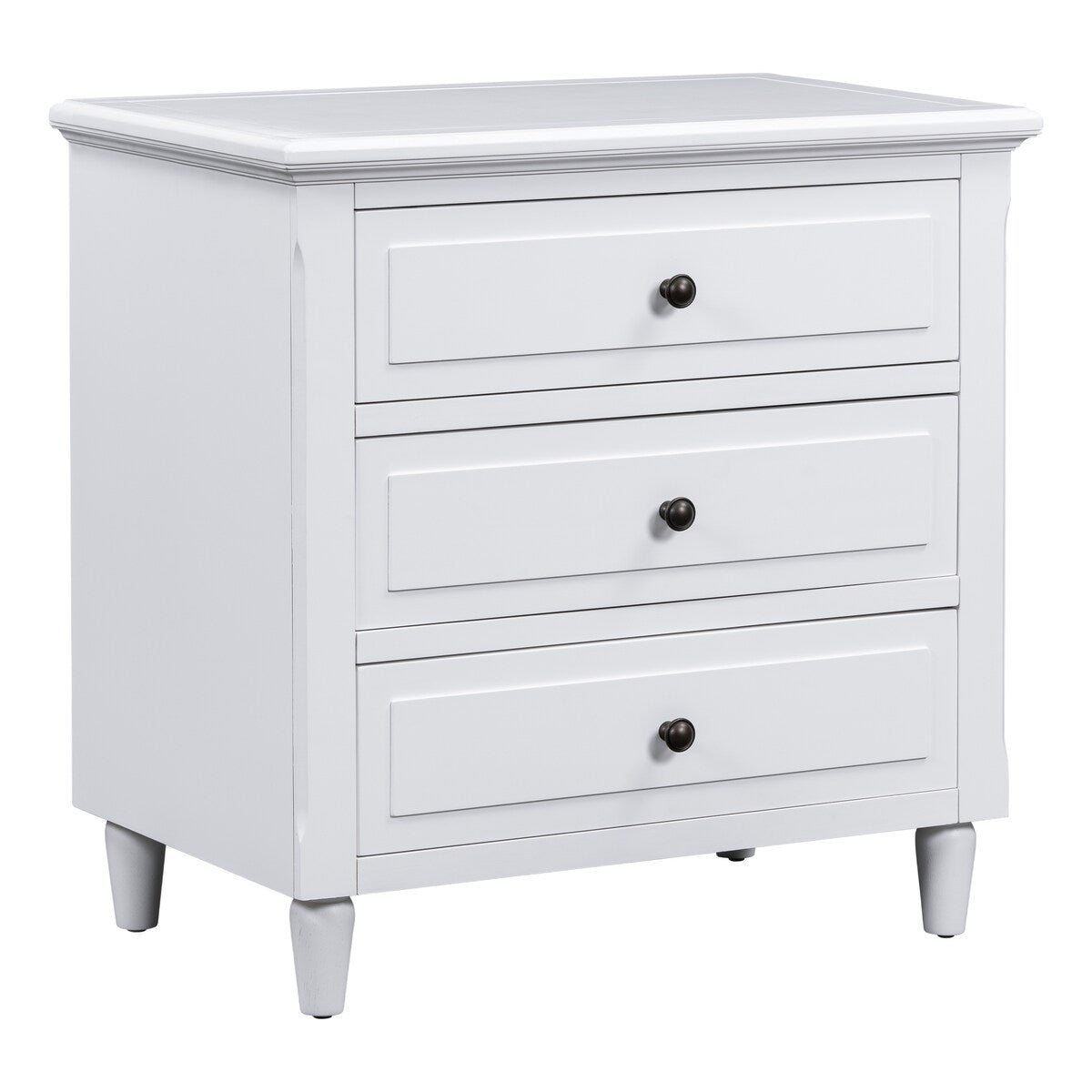 Mid-Century Modern 3-Drawer Dresser Nightstand Storage Wood Cabinet,Multi-scene Use