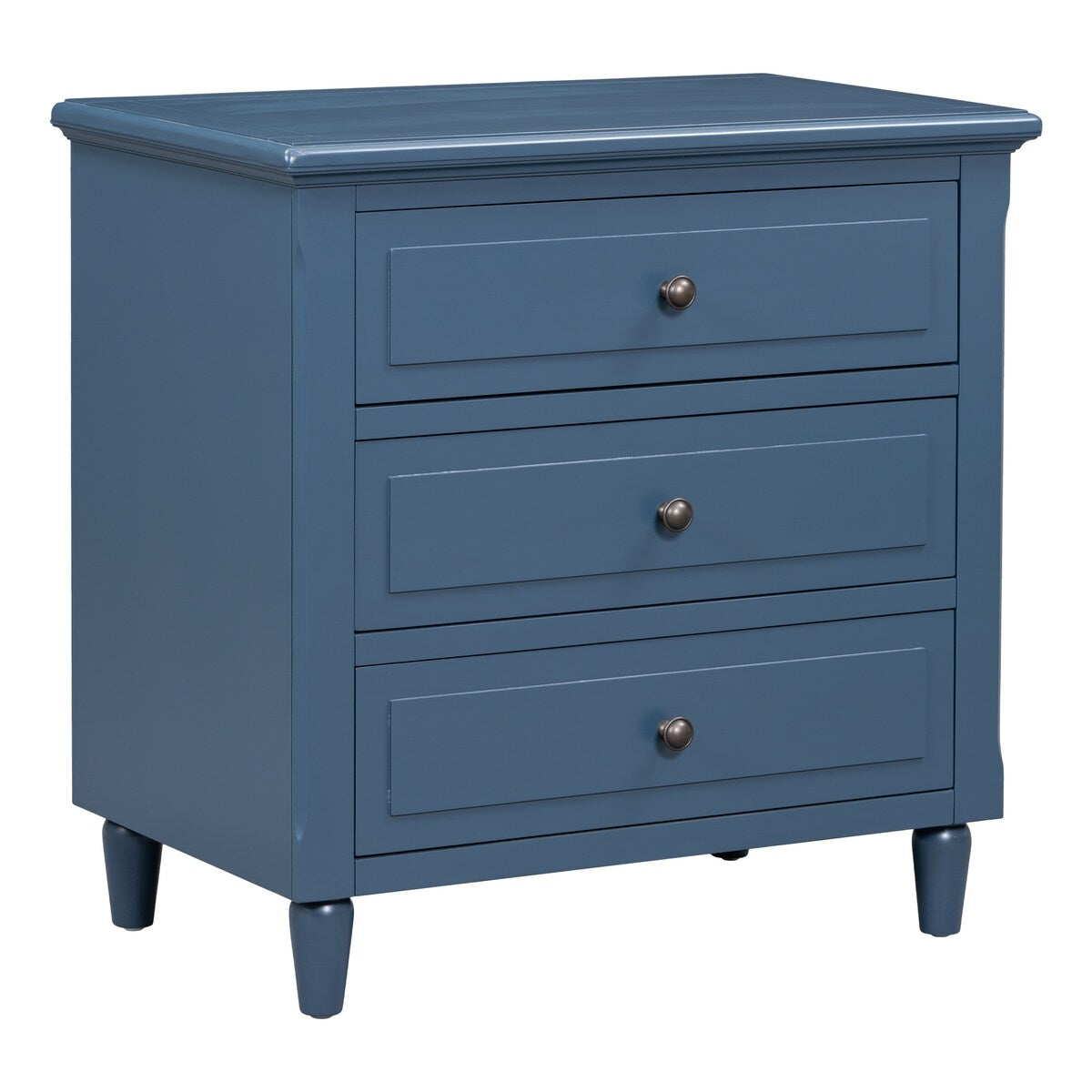 Mid-Century Modern 3-Drawer Dresser Nightstand Storage Wood Cabinet,Multi-scene Use