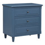 Mid-Century Modern 3-Drawer Dresser Nightstand Storage Wood Cabinet,Multi-scene Use