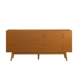 Mid Century Modern 3-Drawer and 2-Door Acorn Sideboard