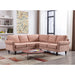 Mid-Century Modern 3-piece Modular L-Shape Sectional Sofa