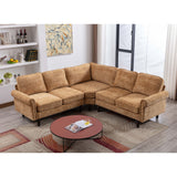 Mid-Century Modern 3-piece Modular L-Shape Sectional Sofa
