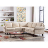Mid-Century Modern 3-piece Modular L-Shape Sectional Sofa