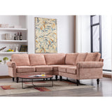 Mid-Century Modern 3-piece Modular L-Shape Sectional Sofa