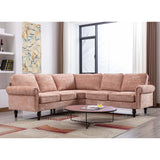 Mid-Century Modern 3-piece Modular L-Shape Sectional Sofa