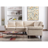 Mid-Century Modern 3-piece Modular L-Shape Sectional Sofa