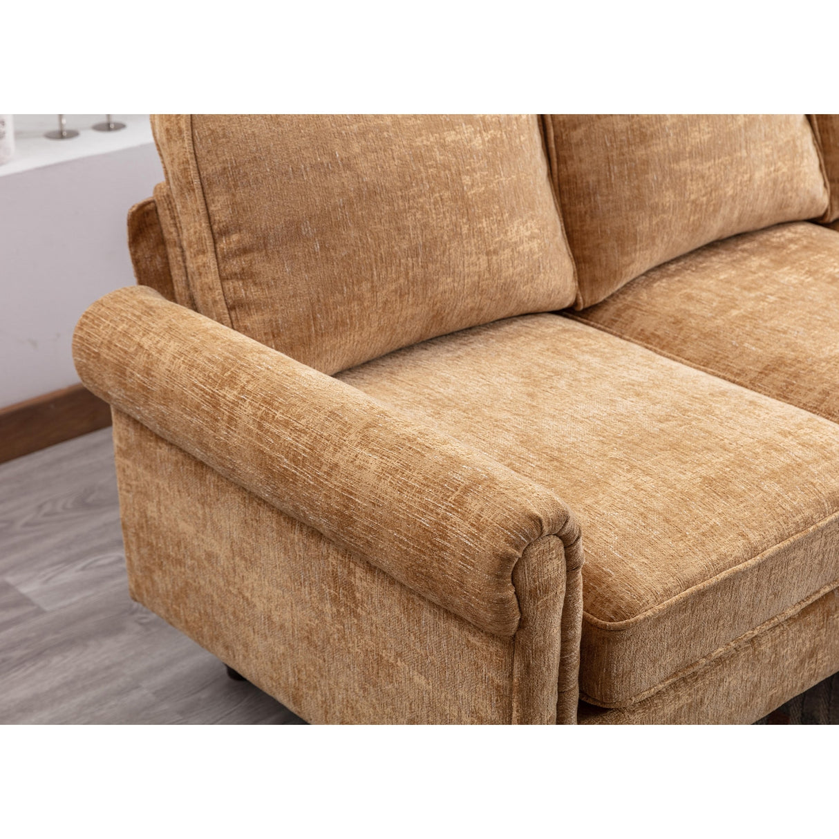 Mid-Century Modern 3-piece Modular L-Shape Sectional Sofa