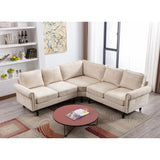 Mid-Century Modern 3-piece Modular L-Shape Sectional Sofa
