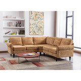 Mid-Century Modern 3-piece Modular L-Shape Sectional Sofa