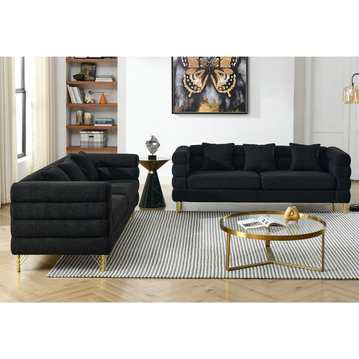 Mid Century Modern 3-seater + 3-seater Combination Sofa Modular Sectio