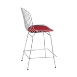 Mid Century Modern Chrome Wire Counter Stool (Set of 2) - N/A