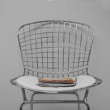 Mid Century Modern Chrome Wire Counter Stool (Set of 2) - N/A