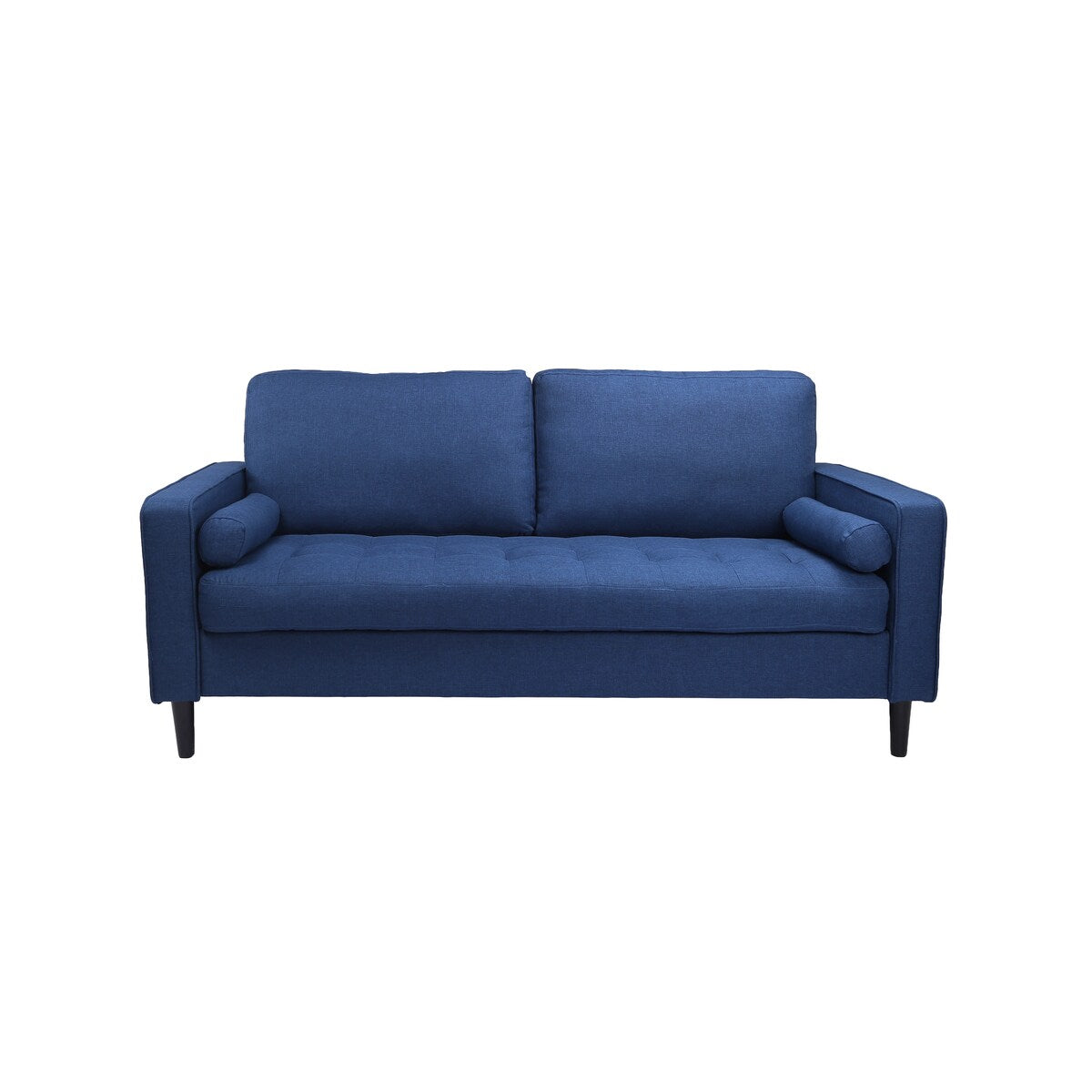 Mid-Century Modern Loveseat Pillow Back Fabric Upholstered Sofas