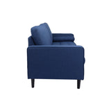 Mid-Century Modern Loveseat Pillow Back Fabric Upholstered Sofas