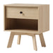 Mid-Century Modern Minimalist 1-Drawer Nightstand