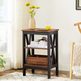 Javlergo Modern Nightstand with 3-tier Storage Shelves Side End Table