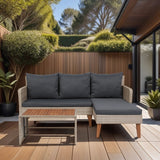 Mid-Century Modern Outdoor Patio Sectional Sofa Set Outdoor Furniture Set