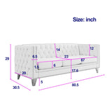 Mid-Century Modern Sofa Set Couch Luxury Modern Upholstered 3-Seater + 2-seater sofa Set