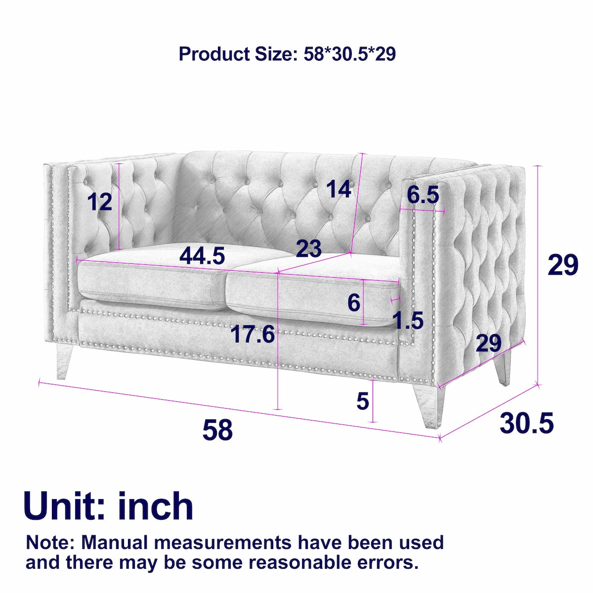 Mid-Century Modern Sofa Set Couch Luxury Modern Upholstered 3-Seater + 2-seater sofa Set