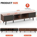 Mid Century Modern TV Stand/Entertainment Center with Sliding Doors