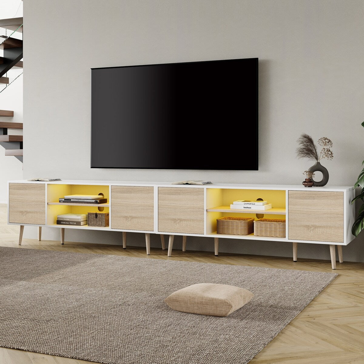 White mid century tv stand hotsell