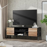 Mid-Century Modern TV Stand for up to 65'' Flat Screen, Wood, 59"