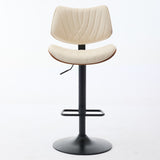 Mid Century Modern Walnut 360 Swivel Bar Stools Set of 4