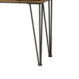 Mid Century Modern Wooden Writing Desk and 1 Drawer, Brown
