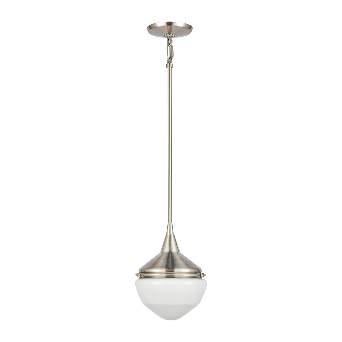 Elk Home Satin Nickel With Opal Glass 1 Light Pendant
