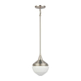 Elk Home Satin Nickel With Opal Glass 1 Light Pendant