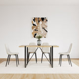 Mid Century Wooden Kitchen Table Set for Restaurant 5 Piece Sets