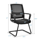 Mid Mesh Back Conference Chair Reception Office Guest Arm Chair