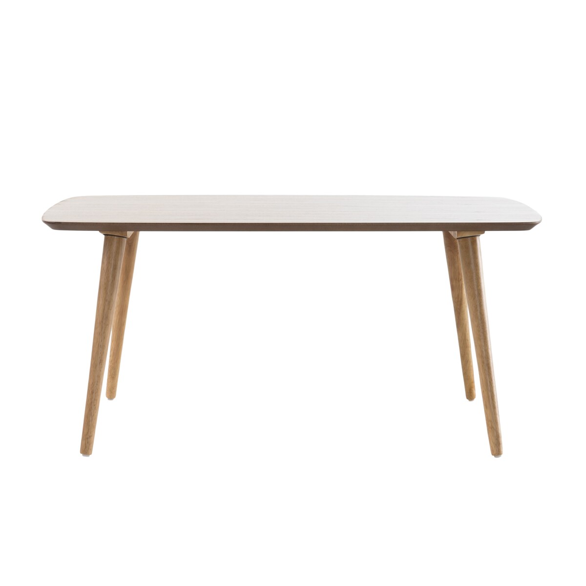 Mid-century Coffee Table, Rubber Wood Material, Suitable for Living Room, Office, and Dining Room