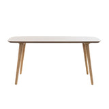 Mid-century Coffee Table, Rubber Wood Material, Suitable for Living Room, Office, and Dining Room