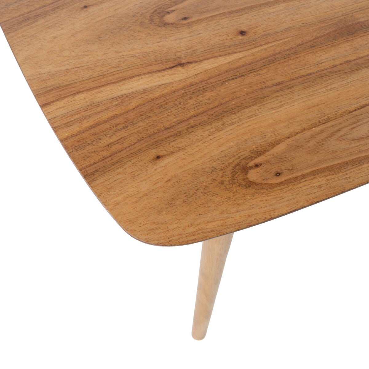 Mid-century Coffee Table, Rubber Wood Material, Suitable for Living Room, Office, and Dining Room