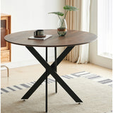 Mid-century Dining Table With Round Table Top Pedestal Dining Table