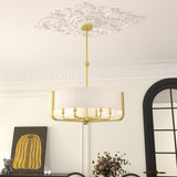 Mid-century Modern 6-light Drum Chandelier - 28.87